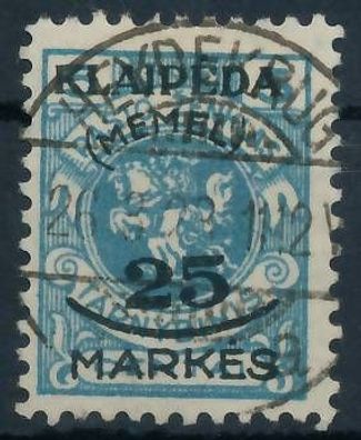 MEMEL 1923 Nr 125 zentrisch gestempelt gepr. X4788DE