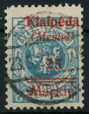 MEMEL 1923 Nr 130 zentrisch gestempelt gepr. X47891E