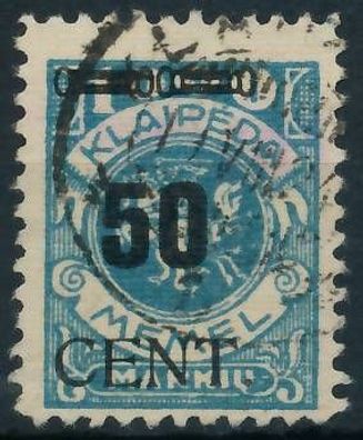 MEMEL 1923 Nr 191 gestempelt gepr. X478A02