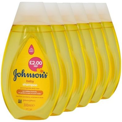 6x Johnson's Baby Shampoo 300ml