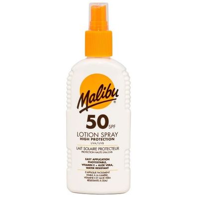 Malibu Sonnenlotion Spray SPF50 hoher Sonnenschutz 200 ml