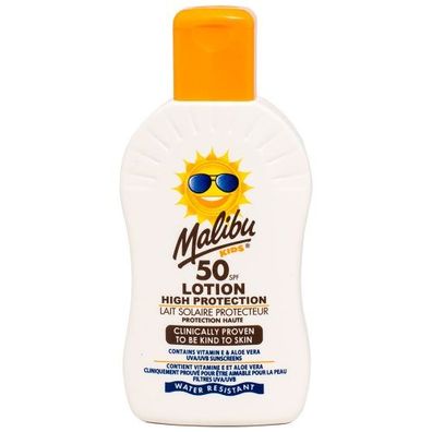 Malibu Kids Sonnenlotion SPF50 hoher Sonnenschutz für Kinder 200 ml