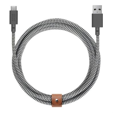 Native Union Belt Cable USB-A to USB-C - 3m - Zebra