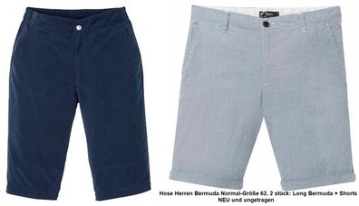 Hose Herren Bermuda Normal-Größe 62, 2 stück: Long Bermuda + Shorts. NEU, ungetragen