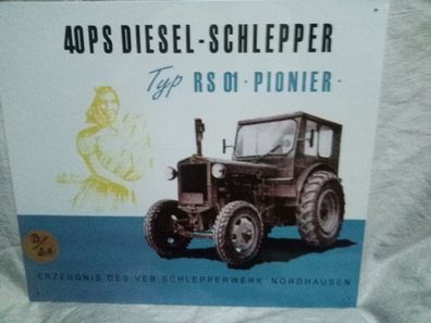 Pionier Typ RS 01 - 40 PS Diesel Schlepper