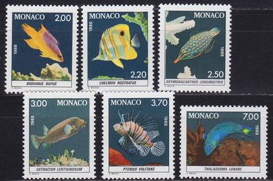 MONACO [1988] MiNr 1844-49 ( * */ mnh ) Fische