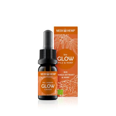 Bio Glow Chaga-Extrakt & Hanf 10ml Essenz in Zedernnussöl Bio - Medihemp