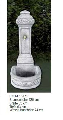 Trinkbrunnen aus Weißstein mit einer Vorrichtung für einen Wasserauslauf - 3171