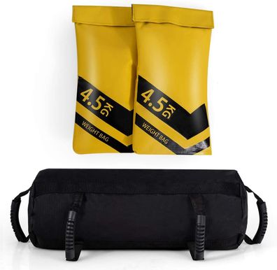 Sandbag, Power Bag inkl. Sandsack, Gewichtssack mit 6 Griffen, Core Bag aus Oxford