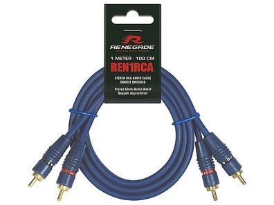 Renegade REN1RCA Cinchkabel Cinch Kabel 1m für Verstärker Endstufe