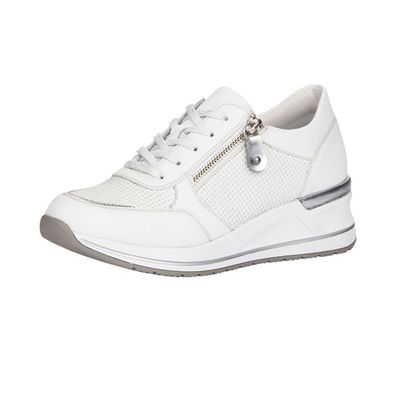 Remonte Damenschuhe Schnürschuhe Sportive Sneaker Weiß