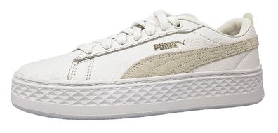 Puma Smash Platform L Damenschuhe Schnürschuhe Sportive Sneaker Weiß