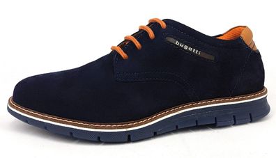 Bugatti Simone Comfort Herrenschuhe Freizeitschuhe Schnürer Blau Freizeit