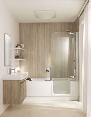 Artweger Twinline2 Dusch Badewanne 170 geteilte Türe Eckeinbau komplett