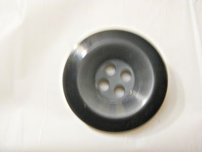 1 Kunststoffknopf grau Farbverlauf 22x3 mm 4Loch Nr.3020