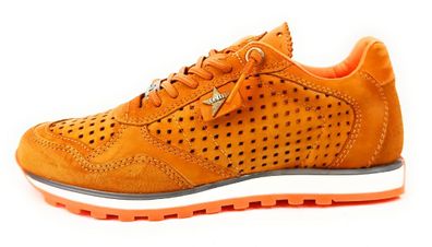 Cetti Damenschuhe Schnürschuhe Sportive Sneaker Orange Freizeit