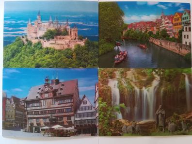 3 D Ansichtskarte Schwäbische Alb Tübingen Postkarte Wackelkarte Hologrammkarte