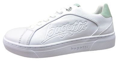 Bugatti Woman Elea Damenschuhe Schnürschuhe Sportive Sneaker Weiß Freizeit