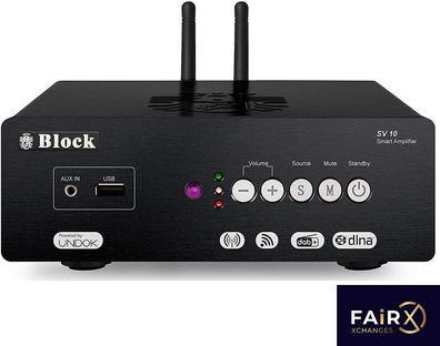 Block SV-10 Smart-Verstärker DAB+ Tuner, UKW-Tuner, Internetradio