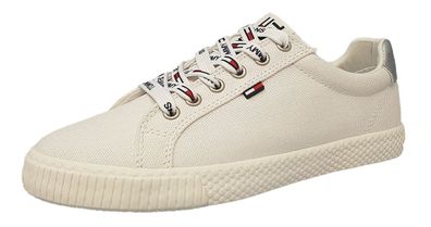 Tommy Hilfiger Casual Damenschuhe Leinenschuh Weiß Freizeit