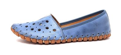 Gemini Da.-Schuh Damenschuhe Sommerslipper Blau Freizeit