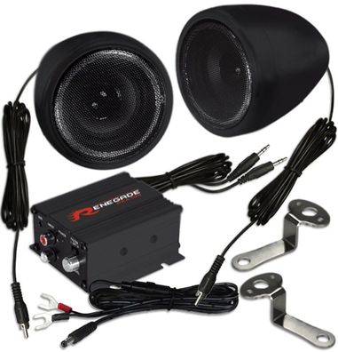 Renegade Soundsystem für Motorräder / Roller RXA100B Lautsprecher 2x50 Watt max.