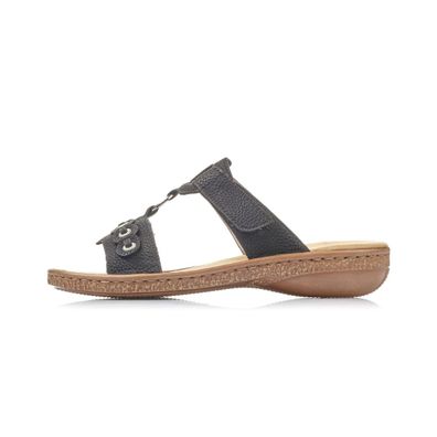 Rieker Damenschuhe Pantoletten Bequem Pantolette Schwarz