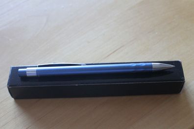 Druckbleistift, Bleistift 0,7 mm; Aluminium, blau/ silberfbn., rutschfeste Griffzone