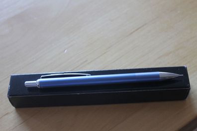 Druckbleistift, Bleistift 0,7 mm; Aluminium, blau, rutschfeste Griffzone