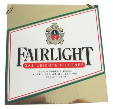 Krombacher Brauerei - Fairlight - Das leichte Pilsener - Zapfhahnschild 10 x 9,4 cm