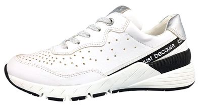 Marco Tozzi Damenschuhe Schnürschuhe Sportive Sneaker Weiß Freizeit