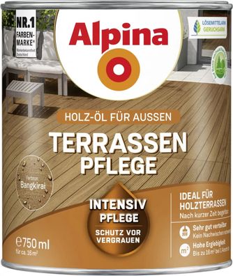 Alpina Holz-Öl für Außen Terrassen Pflege Bangkirai 750 ml