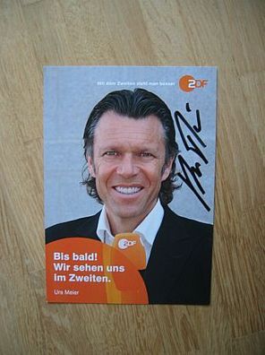 FIFA Schiedsrichter ZDF Experte Urs Meier - handsigniertes Autogramm!!!