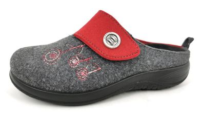 FLY FLOT Damenschuhe Pantoletten Bequem Hausschuh Grau Freizeit