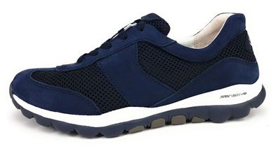 Gabor Comfort Damenschuhe Schnürschuhe Sportive Sneaker Blau Freizeit
