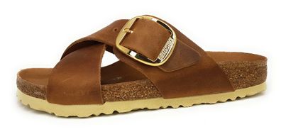 Birkenstock siena big buckle Damenschuhe Hausschuhe Pantolette Braun Freizeit