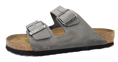 Birkenstock Arizona SFB Damenschuhe Hausschuhe Pantolette Grau Freizeit