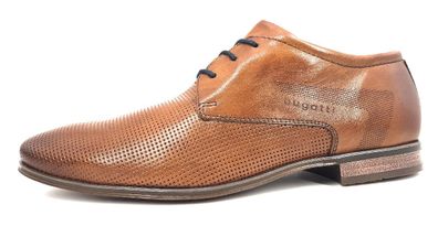 Bugatti Morino I Herrenschuhe Businessschuhe elegante Schnürer Braun Freizeit