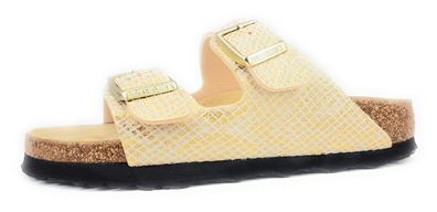 Birkenstock arizona Damenschuhe Hausschuhe Pantolette Gold Freizeit