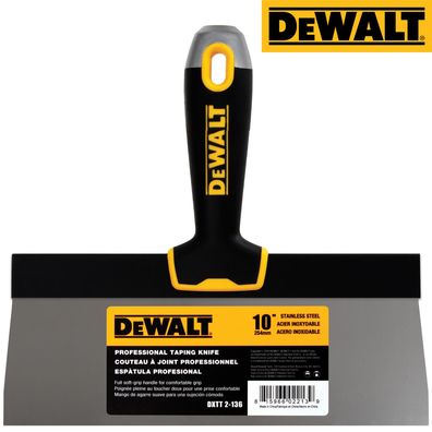 DEWALT Fassadenspachtel 10"/254 mm Profi Klinge mit weichem Griff rostfrei 2-136