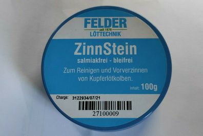 FELDER Zinnstein Salmiakstein Lötwasser in Blech Dose Art. Nr. 27100009