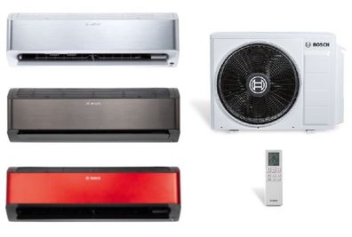 Klimaanlage Bosch Climate 8000i CLC8001i-Set 25 E Titan/ Silber/ Rot 2,5 kW WiFi