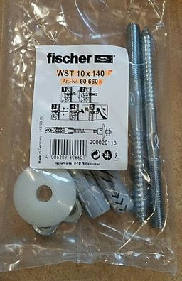 Fischer Waschtisch Befestigungssatz 10x140 mm Waschbecken WST 10x140/ Art.80660
