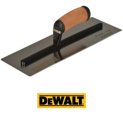 DeWalt 14"/356mm Gips- Fugenkelle Edelstahl Leder Griff 0,5mm Flex gebogen 2-987