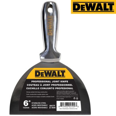 Spachtel PROFI ganz aus Edelstahl DEWALT rostfrei 152mm Malerspachtel 2-406