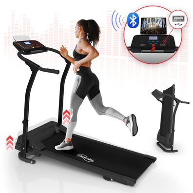 Physionics® Elektrisch Laufband Heimtrainer Jogging Home Fitnessgerät klappbar