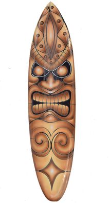Tiki Surfboard 100cm Surfbrett aus Holz zum Aufhängen Hawaii Maui Style