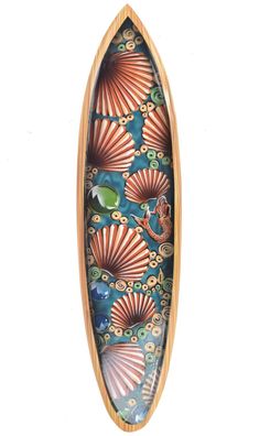 Goldmakrele Surfboard 100cm Surfbrett als Deko zum Aufhängen fliegender Fisch 