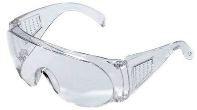Tector Schutzbrille Vollsichtbrille, Überbrille, Besucherbrille, geeignet für Brillen