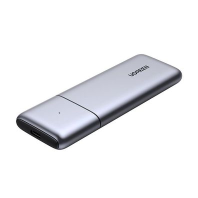Ugreen Gehäuse M.2 NVMe / M.2 SATA SSD SSD USB 3.2 Gen 2 (10Gbps) grau + Kabel ...